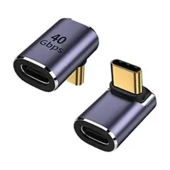 タイプC L字 USB to Type C変換アダプター 上下90度 直角 2個