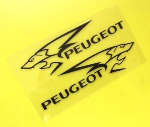 ☆新着 　PEUGEOT　マーク付き　　黒系　ステッカー