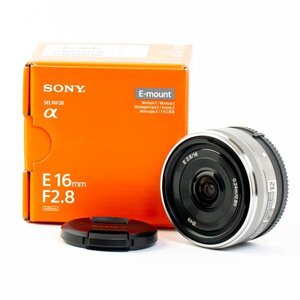 SONY ソニー E 16mm F2.8 SEL16F28 α Eマウント デジタル 一眼 カメラ 単焦点レンズ オートフォーカス 箱付 #37222