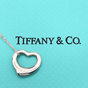 TIFFANY Co ティファニー ネックレス エルサペレッティ オープンハート SV925 シルバー アクセサリー 巾着袋 箱