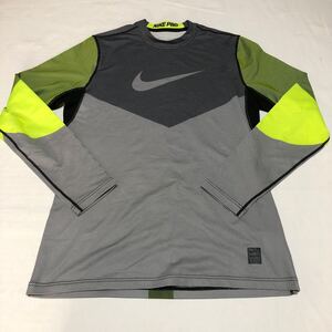 NIKE PRO ナイキ プロ スポーツ ウェア 裏起毛 コンプレッション インナー Tシャツ 長袖 XL DRI-FIT