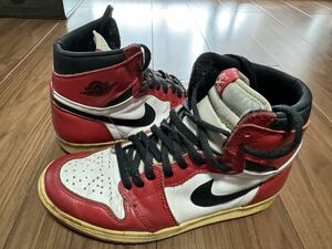 NIKE AIR JORDAN 1 白黒赤　シカゴ　94年製　130207-101 25cm used ナイキ　エアジョーダン1