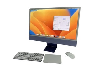 Apple iMac A2438 24-inch Retina M1 2021 メモリ8GB SSD256GB パープル OS再インストール済 直接お渡し歓迎 CMK613944新