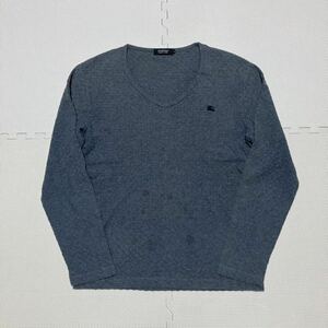 BURBERRY BLACK LABEL バーバリー ブラックレーベル Vネック ロンT 長袖Tシャツ 2サイズ