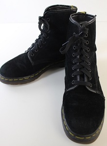 VINTAGE 古着【Dr.Martens ドクターマーチン】8EYE SHOE 8ホール コーデュロイブーツ 希少 MADE IN ENGLAND 英国製 BLACK 黒 ブラック