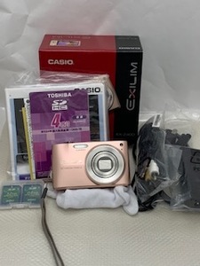 ☆ 1000円セール ☆CASIO カシオ　EXILIM 12.1MEGA PIXELS EX-Z400 コンパクトデジタルカメラ　シルバー/ピンク◆28653