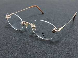 新品　OLIVER　メガネ　眼鏡　高級感　上品　ツーポイント　ゴールド　ボストン