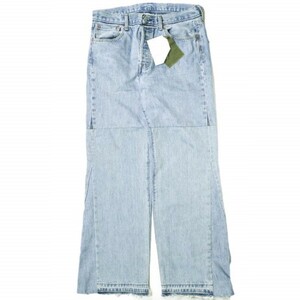 READYMADE レディメイド 24SS WIDE FLARE DENIM 再構築 ワイドフレアデニム RE-CO-BL-00-00-251 BLUE リメイク パンツ ジーンズ g18936