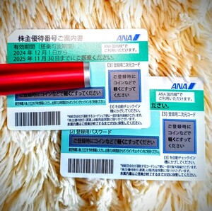 全日本空輸株式会社（ANA）の株主優待券2枚セットです。有効期限は2025年11月30日 ANA全日空 株主優待