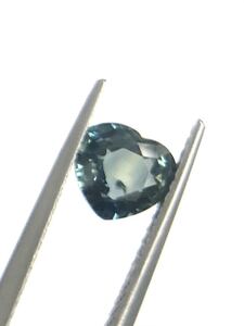 オーストラリア産　ブルーグリーンサファイア1.32ct W6.9×H6.2mm 新品ルース　ハートカット