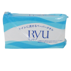 送料無料 ペーパータオル 業務用 トイレに流せるタイプ RYUタオル 中判サイズ 220×230ｍｍ 200枚ｘ３０個（１ケース）代金引換便不可