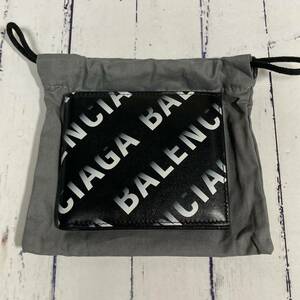 【BALENCIAGA】 BIFOLD WALLET 送料込み/中古品/ブラック/バレンシアガ/二つ折り財布