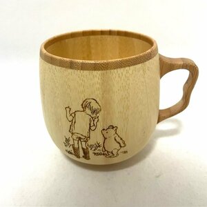 【新品】 RIVERET リヴェレット CLASSIC POOH カフェオレマグ ディズニー くまのプーさん 木製 天然素材 350ml 英文 ギフト コレクション H