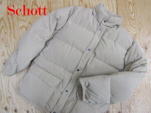 ★ショット SCHOTT★メンズ ヴィンテージ ダウンジャケット ベージュ★R61222040A