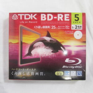 ● TDK BD-RE 25GB 5枚パック くり返し録画用 BEV25PWA5A 未開封品！