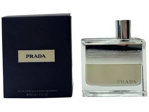 【ほぼ未使用】【美品】プラダ PRADA マン プールオ MAN POUR HOMME オードトワレ 50ml オーデトワレ 箱付き