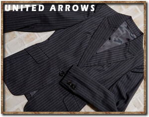 ☆UNITED ARROWS　ユナイテッドアローズ　1釦ストライプジャケット　ブレザー　グレー☆