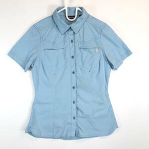 Berghaus バーグハウス 半袖ボタンシャツ 水色 Sサイズ EXPLORER ECO. SHIRT SS AF