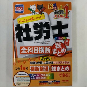 みんなが欲しかった！社労士全科目横断総まとめ　２０２３年度版 （みんなが欲しかった！社労士シリーズ） ＴＡＣ株式会社／編著