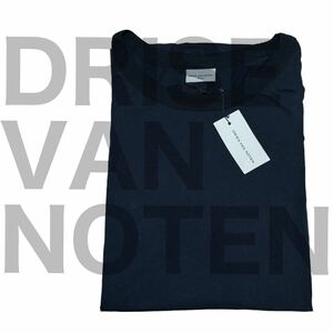 【新品】即決★ DRISE VAN NOTEN ドリスヴァンノッテン ★Tシャツ 半袖 ネイビー （L） 高級素材 23シーズンメインコレクション