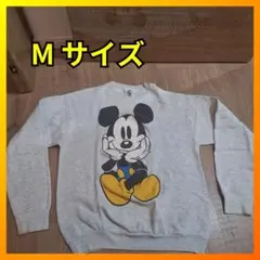 ⭕90s Mickey & Co 青パンミッキー お座り スウェット d058