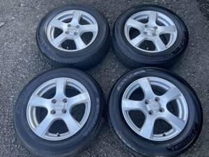 売切出品！フリード シエンタ ノート等,4穴,15インチ,6ｊ,オフセット53,PCD100,185/65R15,ヨコハマエコスECOS ES31 2021年製,4本セット