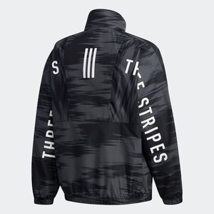 新品★adidas★アディダス マストハブ グラフィック ジャケット S 黒系 裏メッシュ ウインド トラック ナイロン【定価9559円】FM5457