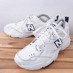 z6772【WX608WT】ニューバランス US9 26.0cm/白 ホワイト 紺 ネイビー newbalance レディース メンズ スニーカー 中古