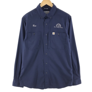 古着 カーハート Carhartt RELAXED FIT 長袖 ボタンダウン ワークシャツ メンズL /eaa359491 【SS2409_50%】