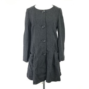 クランプリュス/KLEIN PLUS★ノーカラーコート【38/レディースM/グレー/gray】Coat/Jacket/Jumper◆BH479