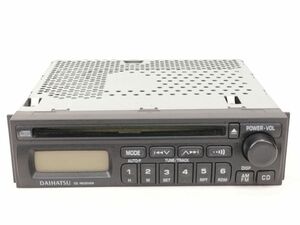 6 ダイハツ 純正 AM FM ラジオ CD デッキ 1DIN DAIHATSU◆ノーマル パーツ 部品 ヘッドユニット プレイヤー カー ステレオ 軽 トラ バン