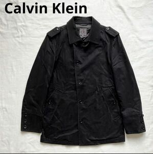 Calvin Klein カルバンクライン シングルトレンチコート ブラック 黒 