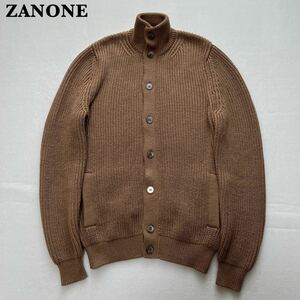 【未使用級】ZANONE ザノーネ キョート スタンドカラー カーディガン 50