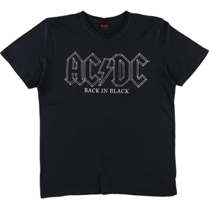 古着 AC/DC エーシーディーシー BACK IN BLACK バンドTシャツ バンT メンズL相当 /eaa478774