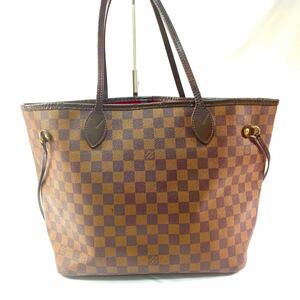 1円【最高級】LOUIS VUITTON ルイヴィトン M51105 ネヴァーフルMM ダミエ トート ハンドバッグ 肩掛け ショルダー ブラウン エベヌ A4 茶 