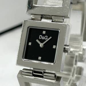 DOLCE&GABBANA D&G ドルチェアンドガッバーナ 時計 レディース シルバー ステンレス 新品電池交換済み アナログ 黒文字盤 G1