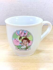 PEKO★プリンカップ「カタクリの歌」★陶器 マグカップコーヒーカップコップ 食器 ペコちゃん当時 マスコット 不二家 Fujiya Mascot Cup