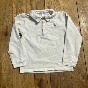 子供服キッズ☆ポロラルフローレンPOLO RALPH LAUREN☆ポロシャツ 白 長袖Tシャツ 110サイズ☆☆送料200円