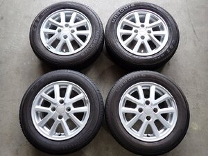 YS10611【送料無料175/65R14】ホンダ純正 オプション Modulo フィットなどに 2022年製 中古夏タイヤ ★14×5.5J 100/4H ET45★