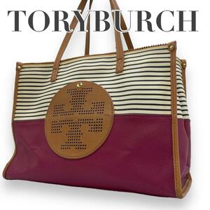 TORY BURCH トリーバーチ　s1 デカロゴ　肩掛け　トートバッグ　レザー