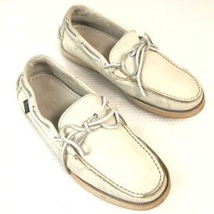 スペイン製☆パラブーツ/PARABOOT/MARINEモデル☆本革/マッケイ製法/モカシン/デッキシューズ【9/27.5/白/WHITE】スリッポン◇bi-134