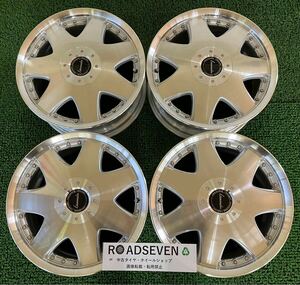 ★Lowenzahn レーベンツァーン 17インチ 114.3/5H ★17×7.5J +52 PCD114.3 5穴 ハブ:約73mm 4本Set アルミホイール 中古 ★送料無料