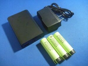 12V＋USB５V出力あり,電池交換可能最小タイプ,国産松下電池NCR18650B 3400mAh3本セット＋充電器,携帯ファンやライト,キャンプ,アウトドアに