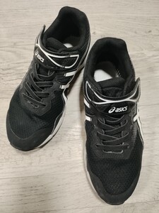 asics LASERBEAM　アシックス レーザービーム　黒×ピンク 女の子 サイズ22.0cm ランニングシューズ スニーカー 運動靴 キッズ 中敷きなし