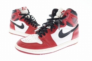 ナイキ NIKE AIR JORDAN 1 RETRO HIGH CHICAGO 2015 エアジョーダン ワン レトロ ハイ シカゴ スニーカー 555088-101 27 赤 白 レッド ホワ