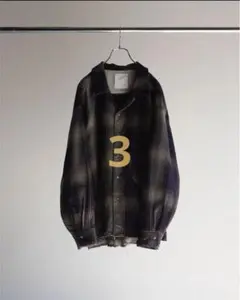 ancellm DAMAGED FLANNEL CHECK SHIRT