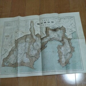 古地図　最新調査 静岡全図 改正市町村　戦前地図　　静岡県　検） 明治大正古書和書古文書写本古本OB