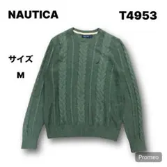 【即購入OK】NAUTICA コットンニット サイズM グリーン