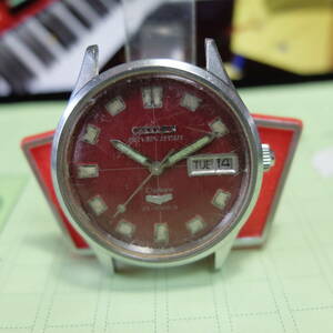 出たとこ勝負 金筋 シチズン セブンスター デラックス ダイバータイプ 23石 CITIZEN SEVENSTAR DELUXE AUTOMATIC 自動巻 国産 ジャンク