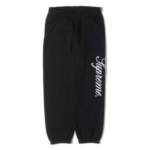 美品 Supreme シュプリーム パンツ サイズ:M 24AW スクリプトロゴ刺繍 スウェットパンツ (Embroidered Script Sweatpant) ブラック 黒